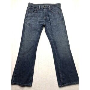 LEVIS 527 Bootcut Jeans Men 34x30 Whisker Wash Denim Blue Cowboy Western Boho